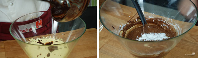 Come incorporare la farina nella ricetta torta al cioccolato