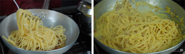 Cottura spaghetti alla carbonara